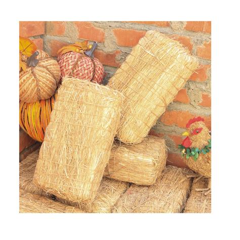 Straw Brick Miniature Hay Bale Handmade Straw Crafts Autumn Etsy Uk