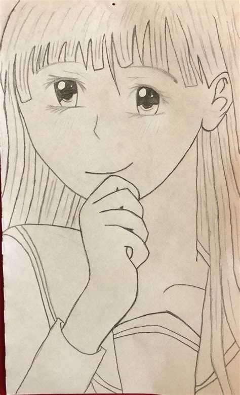 One Of My First Attempts To Draw An Anime Character Let Me