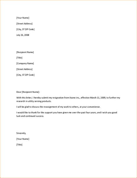 Best Professional Resignation Letter Sample Sample Resignation Letter