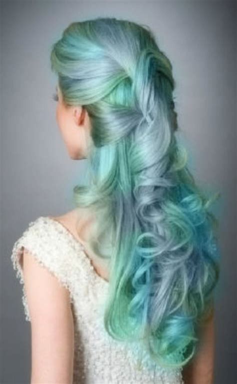 Best Green Blue Ombre Hair Dye With Images Hair Styles Pretty