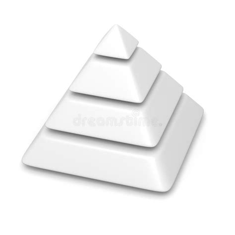 Blank Pyramid 4 Levels Stack Stock Illustration Illustration Of