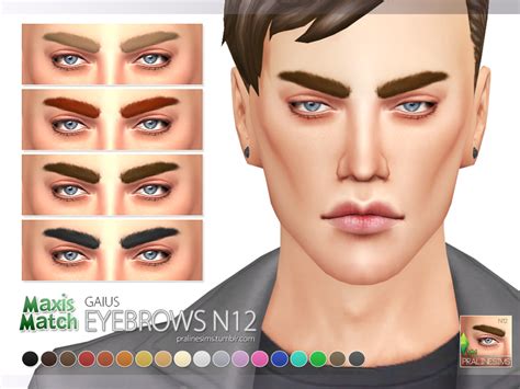 Sims 4 Ccs The Best Maxis Match Eyebrow Pack N01 By