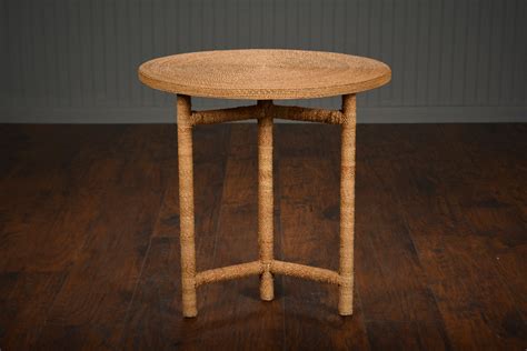 $ 1625 regular / $1218 member. Round Braided Seagrass Side Table - Mecox Gardens