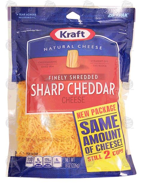 Groceries Product Infomation For Kraft Natural Cheese