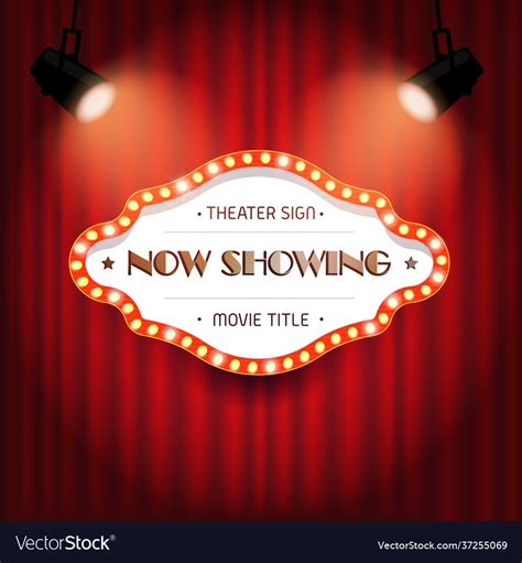 Theatre Or Cinema Now Showing Presentation Vector Image
