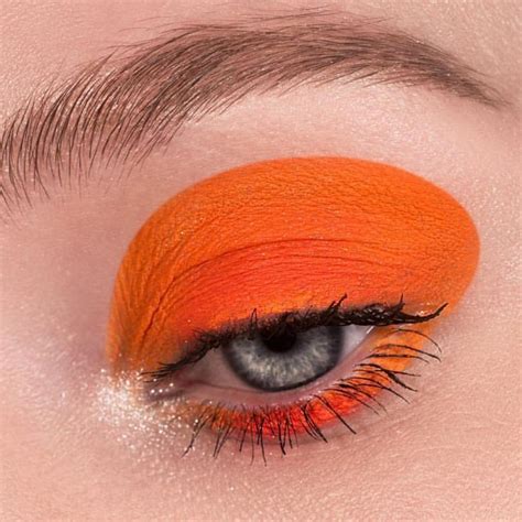 Orange Neon Colour Block Make Up Editorial Makeup Eye Makeup Runway