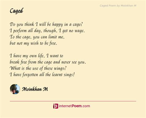 Caged Poem By Moinkhan M