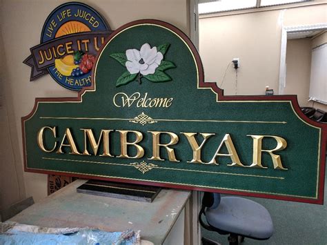Cambryar Entrance Sign — Classic Signs And Signblasters