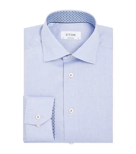 Eton Cotton Twill Contrast Shirt Harrods Us