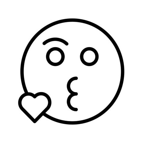 Blowing Kiss Emoji Illustrations Royalty Free Vector Graphics And Clip