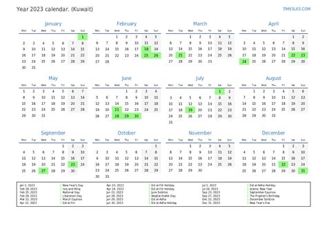 Year 2024 Calendar Qatar Calendar For 2023 With Holidays In Qatar