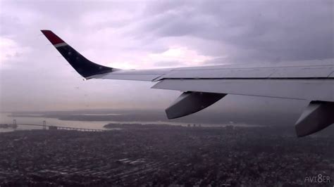 Us Airways E190 Scenic Departure From Laguardia Klga Hd Wingview