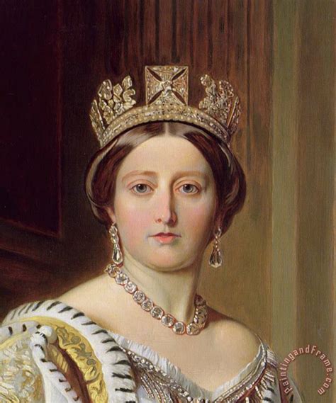 Franz Xavier Winterhalter Portrait Of Queen Victoria Art Print For Sale