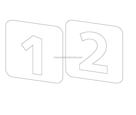 Free Square 12 Number Stencil