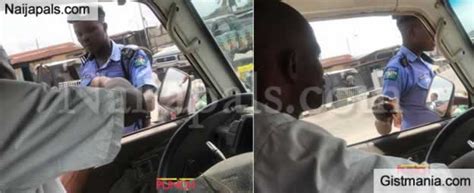 Photos Nigerian Police Caught On Camera Collecting Bribe From A Driver In Lagos Gistmania