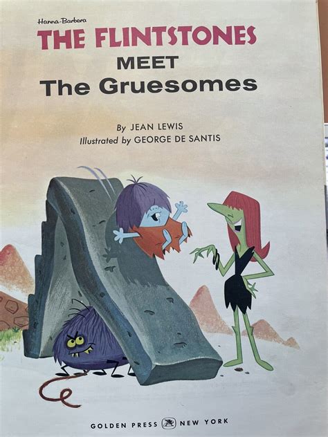 The Flintstones Meet The Gruesomes ~ 1965 Vintage 1st Ed Big Golden