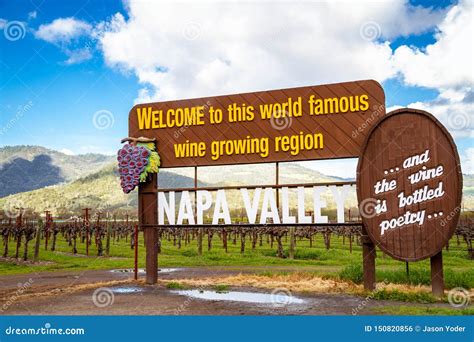The Napa Valley Sign Editorial Photo Image Of Viticulture 150820856