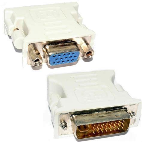 24 1 pin 25pin dvi to 15pin vga female video computer monitor adapter connector ebay