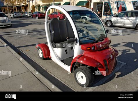 Electric Car In Celebration Florida Near Kissimmee Orlando Disney Theme