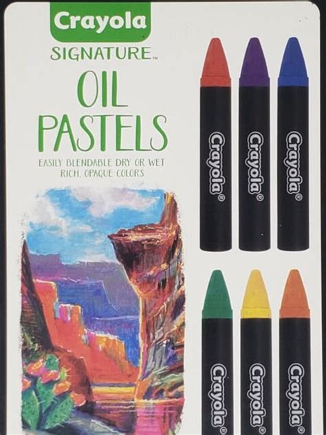 Crayola Signature Oil Pastels In Decorative Case 24 Vibrant Colors For