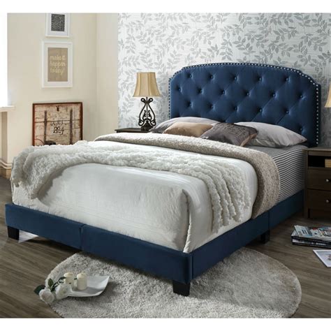 Buy Dg Casa Wembley Tufted Upholstered Panel Bed Frame With Nailhead