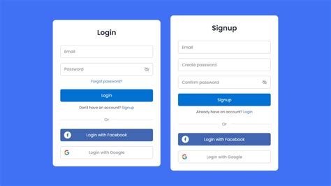 Responsive Login And Signup Form In Html Css Javascript