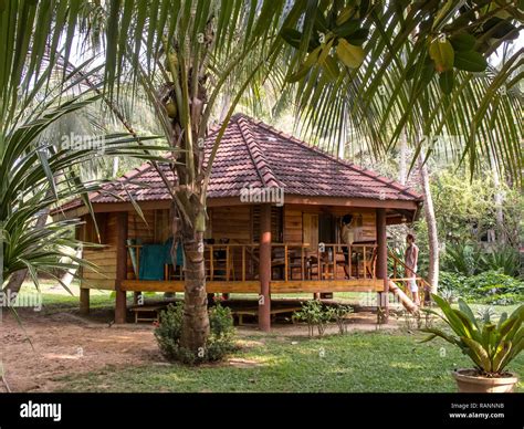 Beach Bungalow In Tropical Garden Sri Lanka Stock Photo Alamy