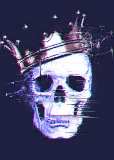 Glitched Crown Skull Hd Phone Wallpaper Peakpx