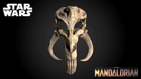 Mythosaur Skull Pendant Mandalorian Symbol Ready For 3d Print 3d