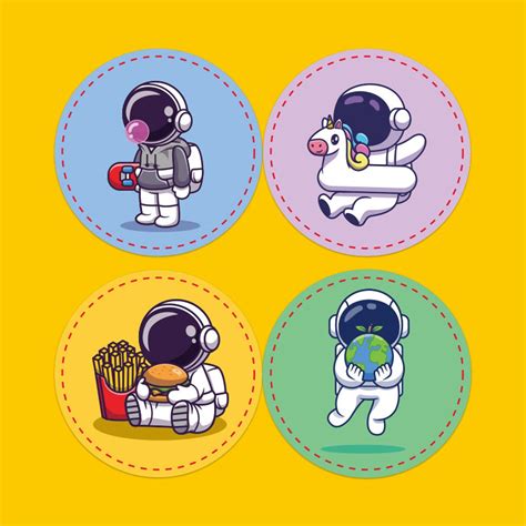 Astronaut Sticker Pack Free Sticker Vinyl Sticker Etsy