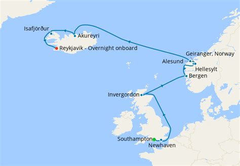british isles to norway and iceland from southampton norwegian cruise line 27th june 2021