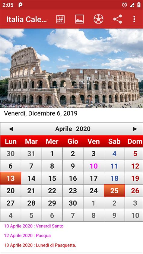 Date orari e diretta tv. Italia Calendario for Android - APK Download