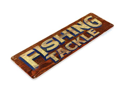 Fishing Tackle Sign A370 Tinworld Fishing Signs