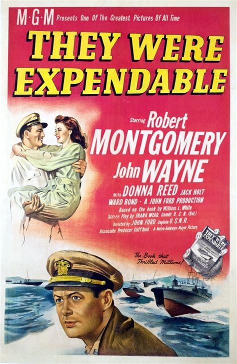 They Were Expendable John Wayne Donna Reed Robert Montgomery 1945