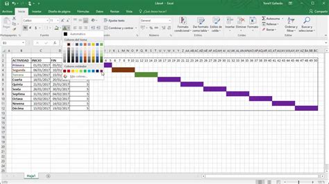 Cómo Hacer Un Diagrama De Gantt En Excel Youtube