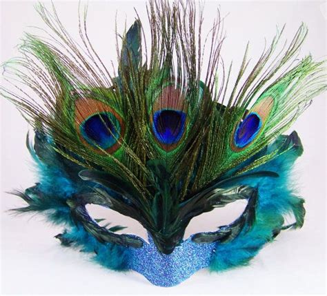 Handmade Custom Peacock Mask On Sale Feather By Lyonsheart Peacock Mask Dress Up Closet Mask