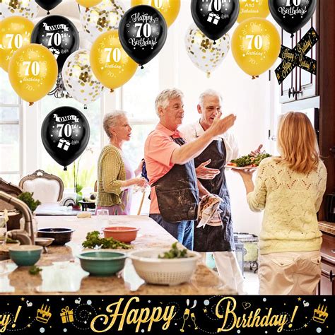 Howaf 70th Birthday Decoration Kit Include 9ft27m Happy Birthday