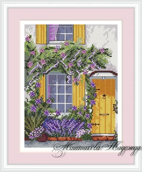 Available as instant download pdf cross stitch patterns with full instructions and clear colour charts. Flower Door Cross Stitch Pattern, code NM-008 Nadezha ...