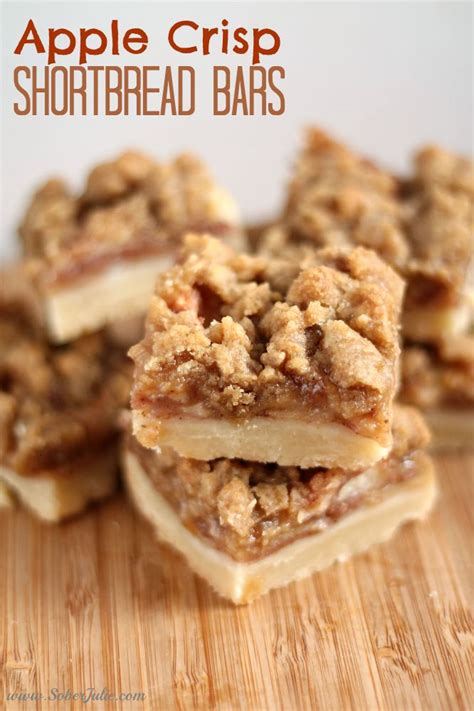 The BEST Apple Crisp Shortbread Bars Recipe - Sober Julie