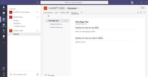 How to communicate effectively with the Wiki tab in Microsoft Teams » OnMSFT.com