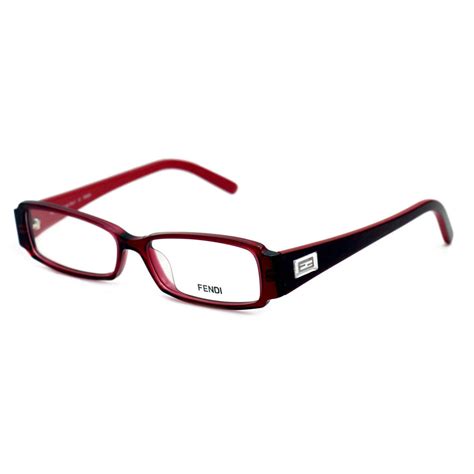 Fendi Eyeglasses Women Red Full Rim Rectangle 52 14 135 F891 615