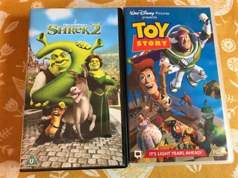 2 VHS VIDEO Tapes Shrek 2 Toy Story 5 09 PicClick