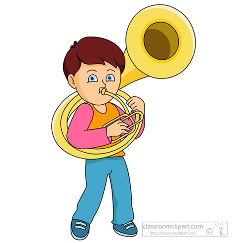 Musical Instruments Clipart Boy Playing Tuba 814 Classroom Clipart