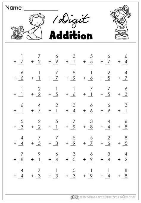 First Grade Math Timed Addition Worksheets William Carters