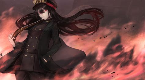 Black Hair Demon Archer Fate Grand Order Gun Long Hair Oda Nobunaga