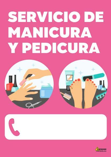 Cartel De Servicio De Manicura Y Pedicura Imprimir Carteles Gratis