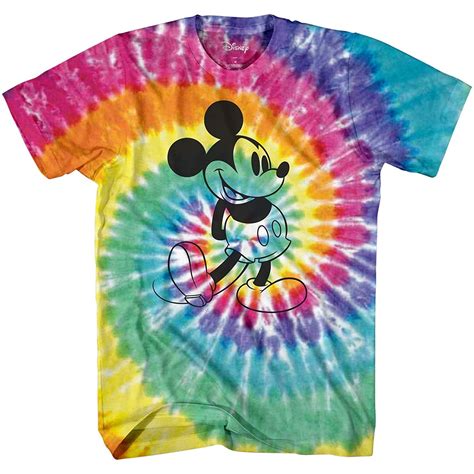 Disney Mens Mickey Mouse Shirt Classic Mickey Mouse Tie Dye Tee Shirt Mickey Mouse Tie Dye