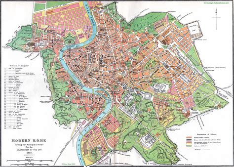 Street Map Of Rome Circa