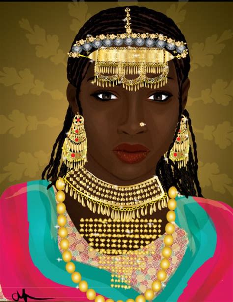 Black Women Art Nubian Queen By Mirzaaf Black Women Art Nubian