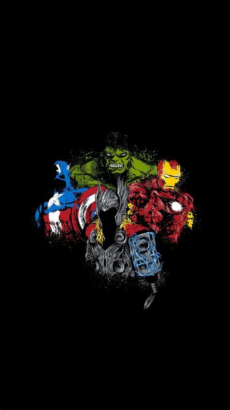 Marvel Wallpaper For Iphone From Uploaded By User Marvel Paintings